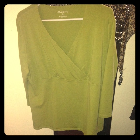 Cotton/Spandex 3/4 sleeve blouse dress up or down