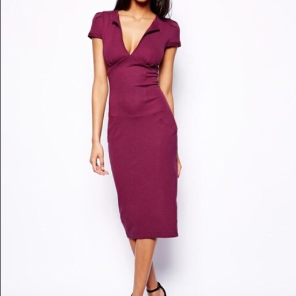 ASOS Dresses & Skirts - NWOT!!! ASOS tailored cranberry dress, zip back.