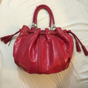 Red Braided Bebe Purse