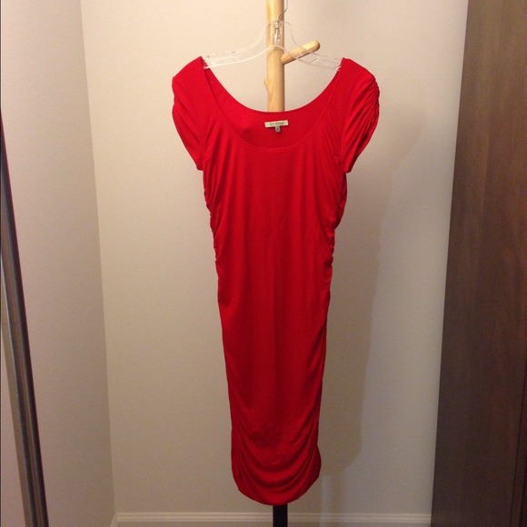 Red jersey dress