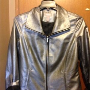 Chicos silver steel jacket