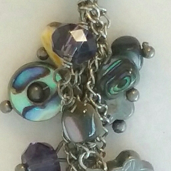 Coldwater Creek chain abalone necklace