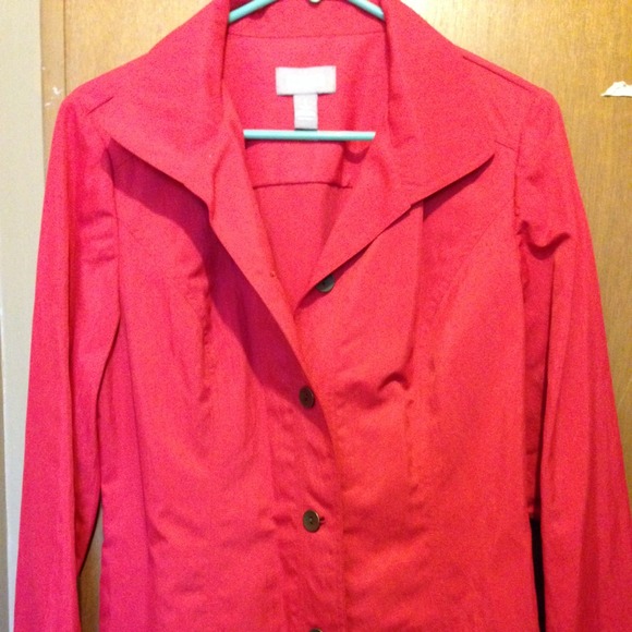 Holiday red jacket by Chicos