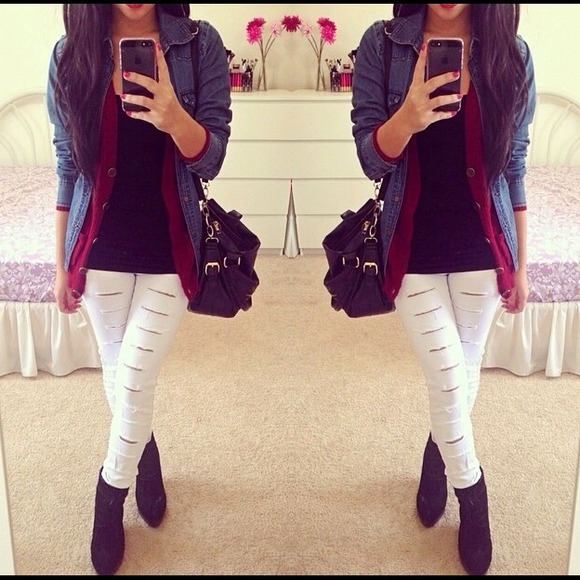 Ripped skinny jean