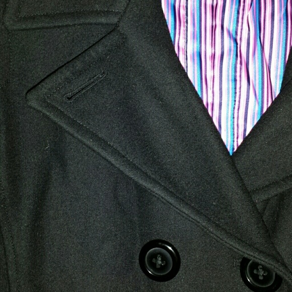 Black Wool Peacoat by Delia's