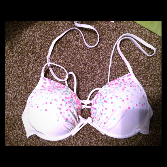 White padded bikini top