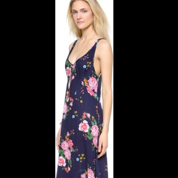 💜bundled Free People floral maxi slip dress in - Picture 2 of 3