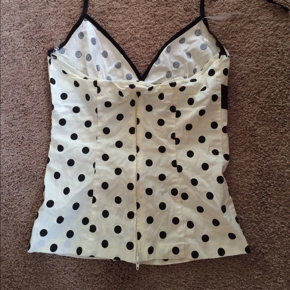 Adorable white and blk poke a dot halter - Picture 2 of 2