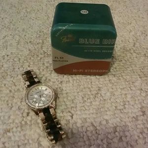 Fossil Cecile gold and tortoise watch