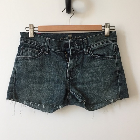 7 For All Mankind Denim Cut-Off Shorts in Size 24