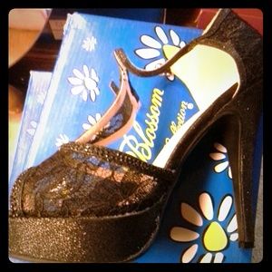 Black sandled heels
