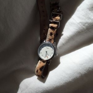 Timex for J.Crew Watch w/ Leopard Strap
