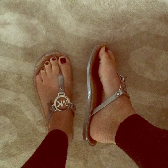 Michael Kors silver sandals