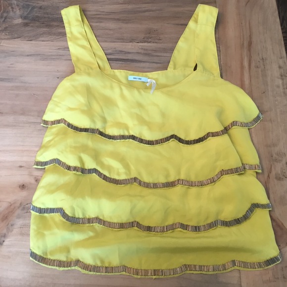 URBAN OUTFITTERS BEADED SILK TANK