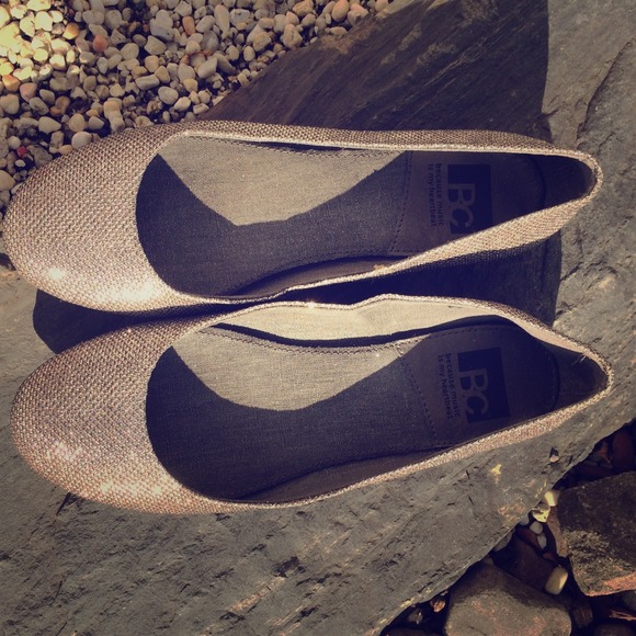 Sparkly Gold BC flats - Picture 1 of 3