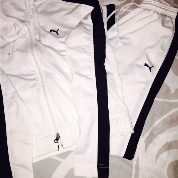 White puma track suit!