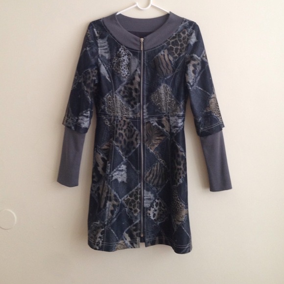 Designer Inspired Patterned Jacket Dress