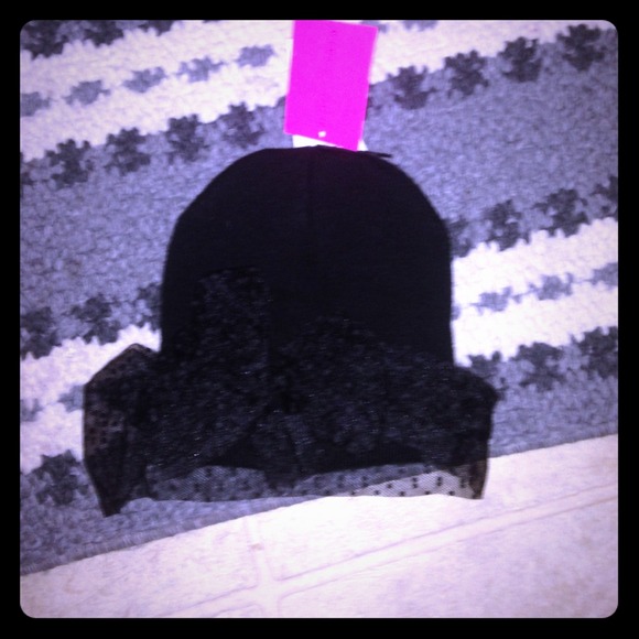 Cute Betsy Johnson hat with lace . Sexy .Sassy 😎