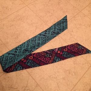 Coach pony tail silk scarf
