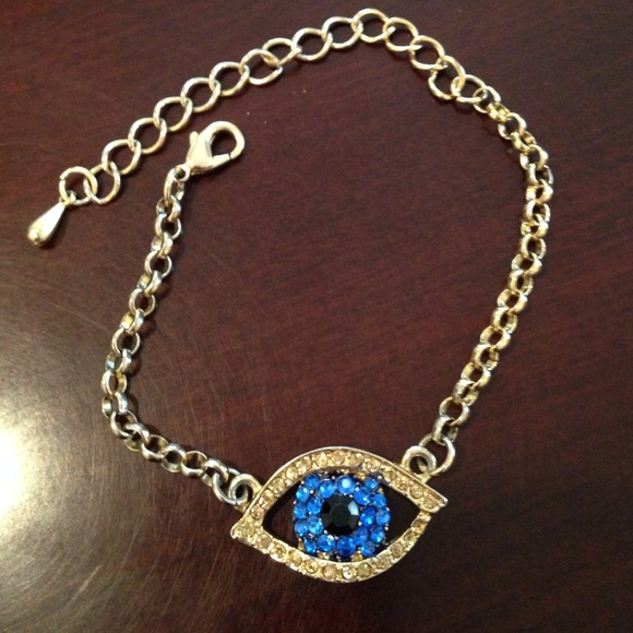 Gold plated EVIL EYE bracelet