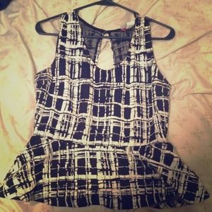 Black and white top peek a boo back