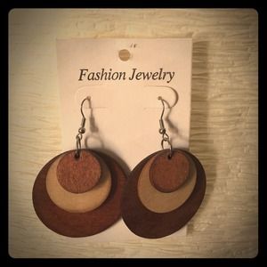 Fashion jewelry wooden dangle earrings