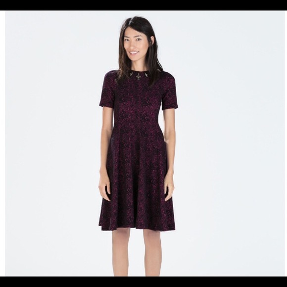 Zara jacquard dress Xs 🎊final🎊
