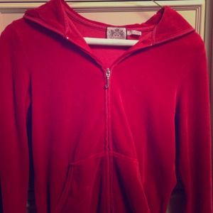 Juicy Couture Red zip up hoodie