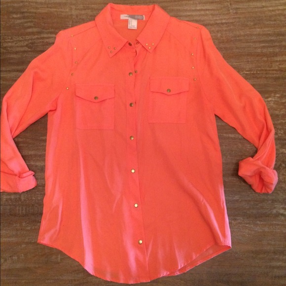 Forever 21 studded button down // size: S