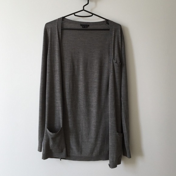 Theory Gray Merino Wool Cardigan in Size P (XS)