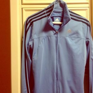 Adidas blue zip up jacket
