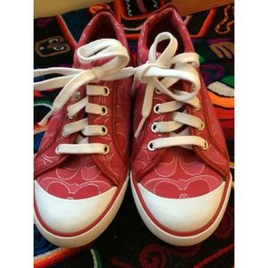 Coach Red & Silver Holiday Sneakers
