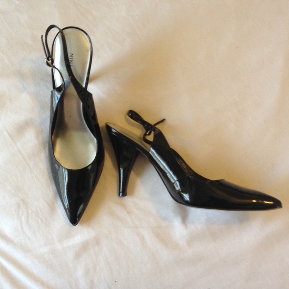 Nine West Shoes - Nine West Patent Leather Slingback Heels