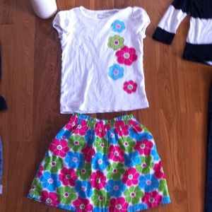 Kids Short sleeve shirt with skirt