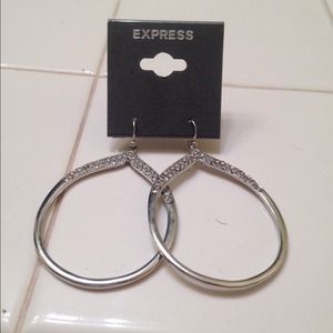 Express rhinestone circle earrings
