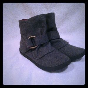 Grey ankle boots