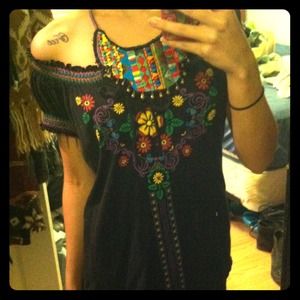 Boho floral print top