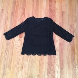 J crew factory scallop lace top