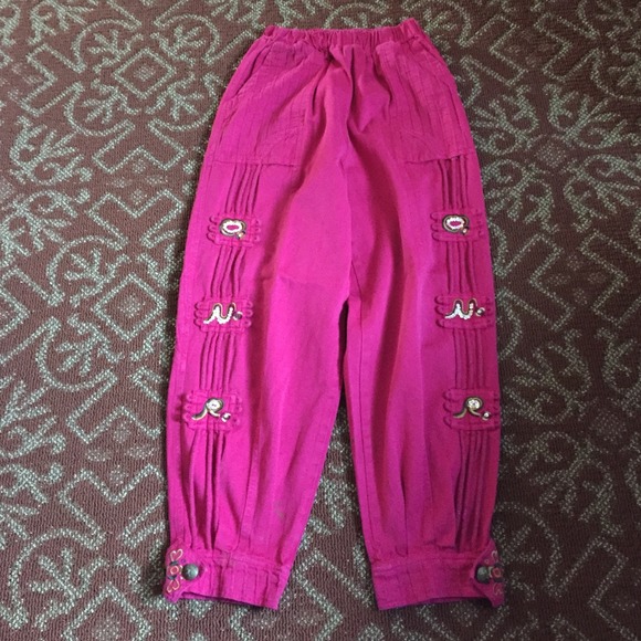 Rose red pants