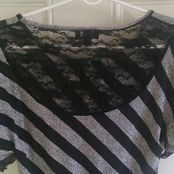 Striped dressy top! NWOT - Picture 2 of 3