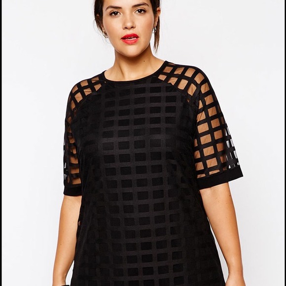 Sexy Black Mesh Overlay Mini Dress - Picture 2 of 3