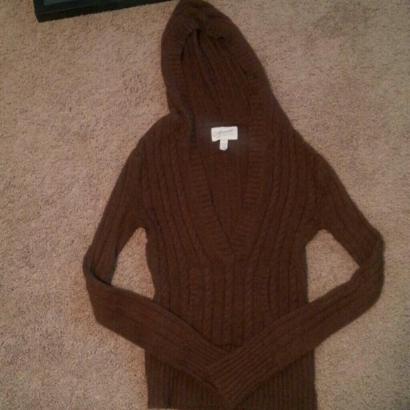 Brown Aeropostale Hooded Sweater M