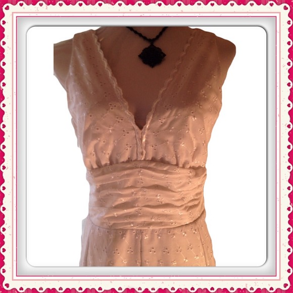 White eyelit dress
