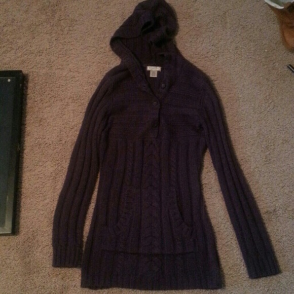 Dark Purple Hooded Sweater Arizona M