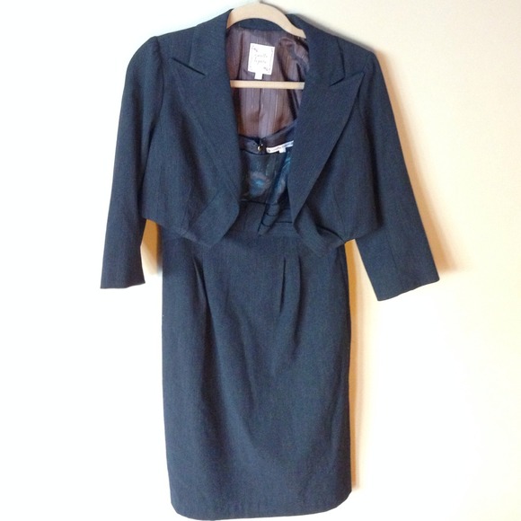 Nanette Lepore "Tigress" dress & cropped blazer