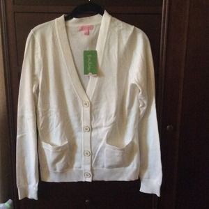 Lilly Pulitzer White Golf Cardigan
