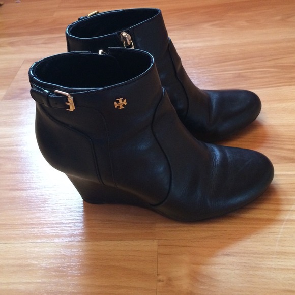 Tory Burch Shoes - Black Tory Burch Wedge Booties.