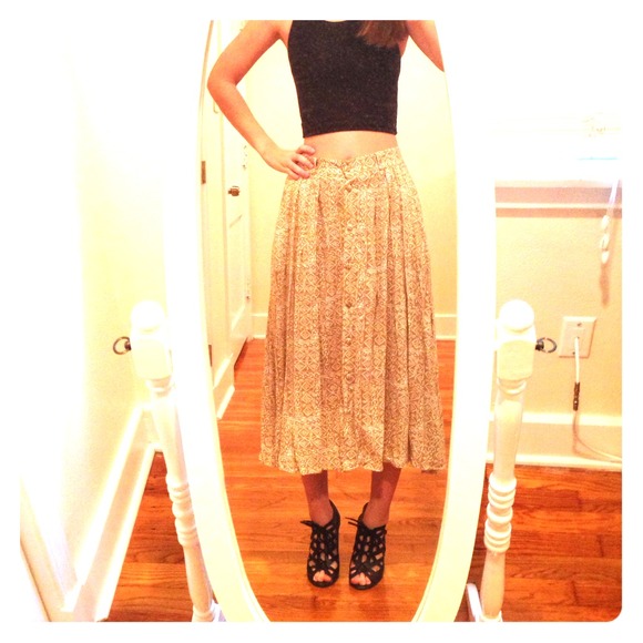Vintage tribal maxi skirt