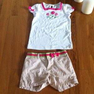 Short sleeve shirt with shorts