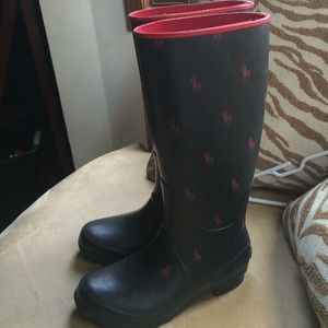 Ralph Lauren Black Rain boots! Ralph Lauren Black Rain boots!